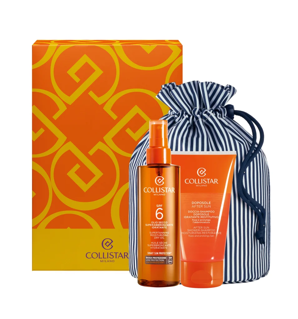 Collistar Supertanning Moisturizing Dry Oil SPF 6 Gift Set