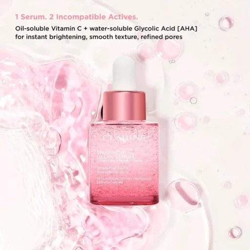 Clarins Multi-Active Glow Serum Vitamin C + AHA Smoothing, Radiance-Boosting Glow - Image 3